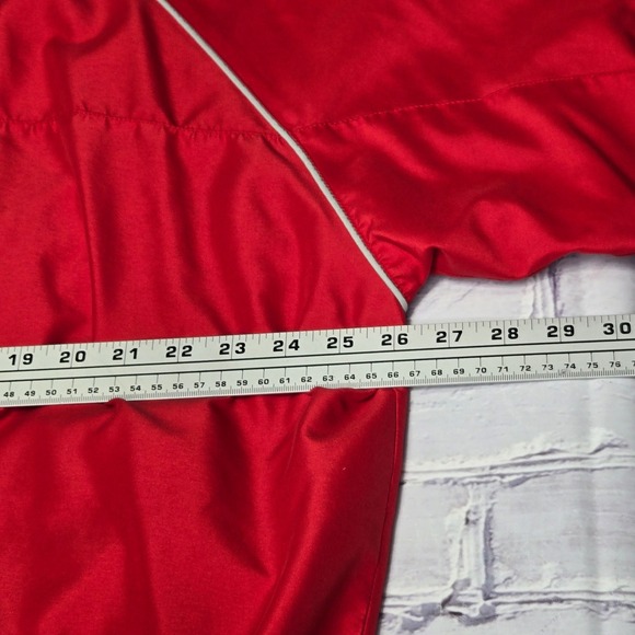 Ohio State Buckeyes Red Pullover Windbreaker Jacket Mens XL V-Neck Insulated - Picture 10 of 12